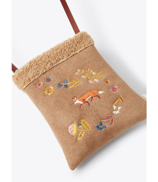 Il Gufo IL GUFO - Faux-suede shearling phone bag