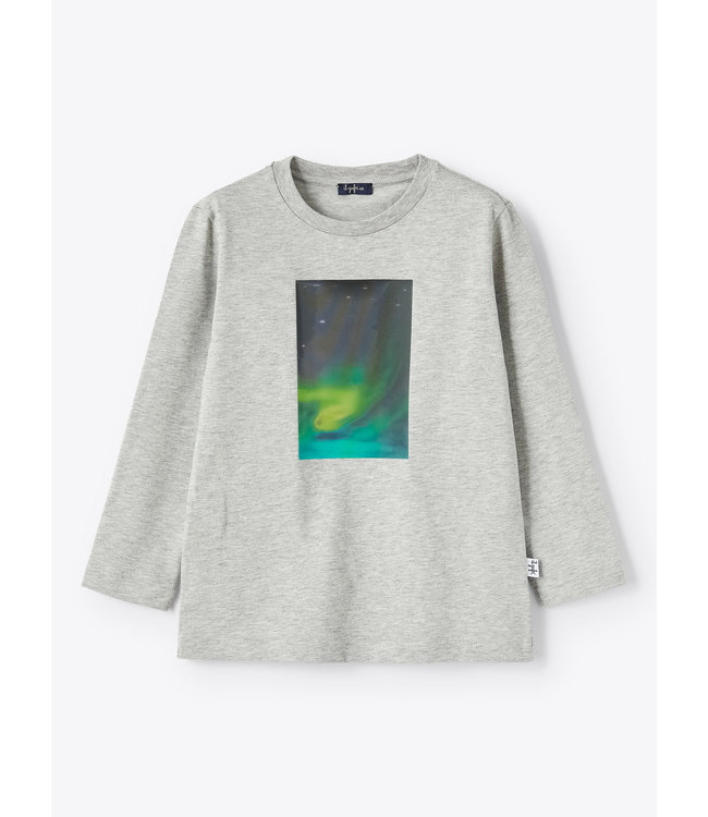 Il Gufo IL GUFO - Hologram grey jersey top