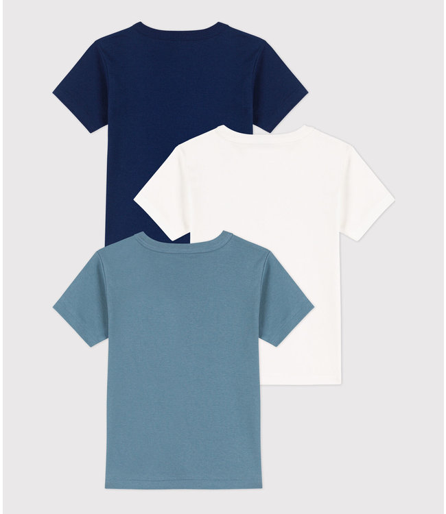 Petit Bateau Petit Bateau - BOYS' SHORT-SLEEVED COTTON T-SHIRTS - 3-PACK