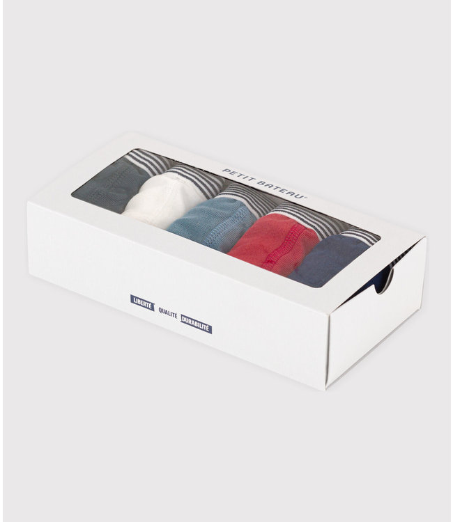 Petit Bateau Petit Bateau - BOYS' COTTON BOXER SHORTS - 5-PACK