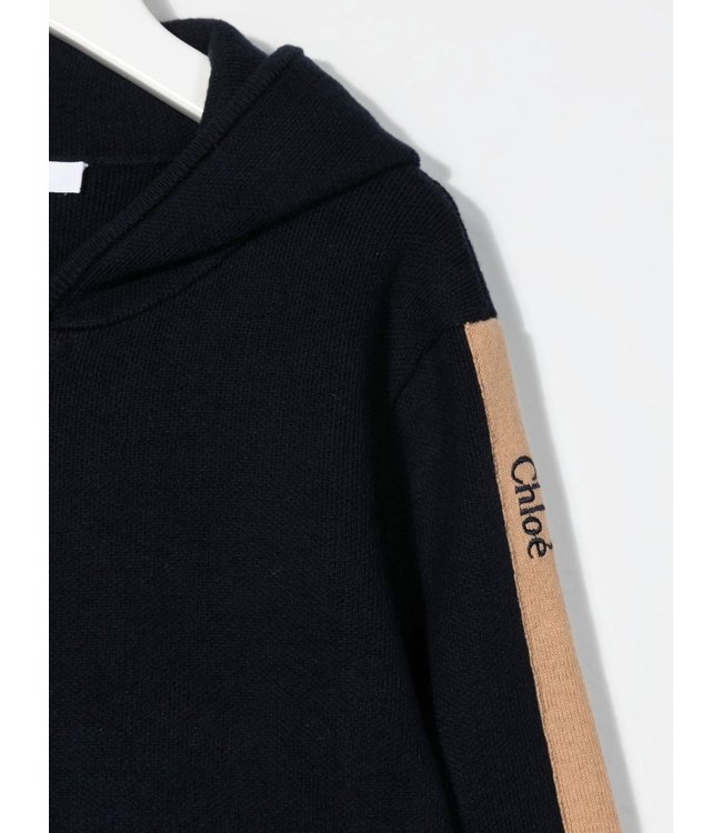 Chloe Chloe - knitted stripe-detail hoodie