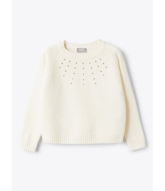 Il Gufo IL GUFO - Crystal motif wool sweater