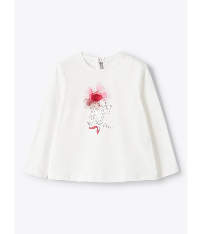 Il Gufo IL GUFO - Ballerina print jersey top