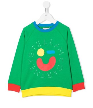 Stella McCartney Stella McCartney - colour-block logo-print sweatshirt