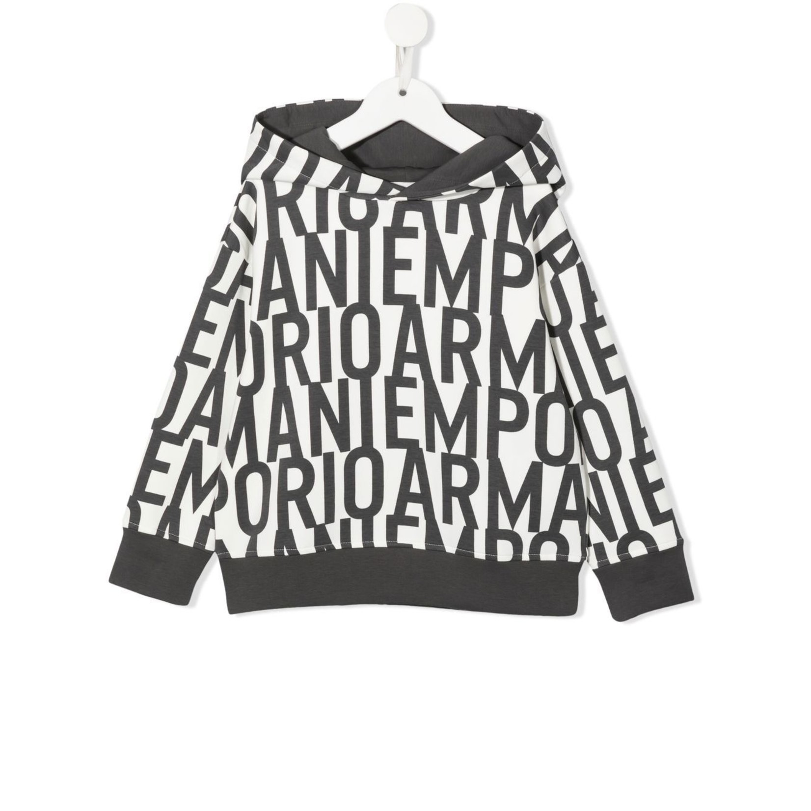 Emporio Armani Emporio Armani - logo-print cotton hoodie