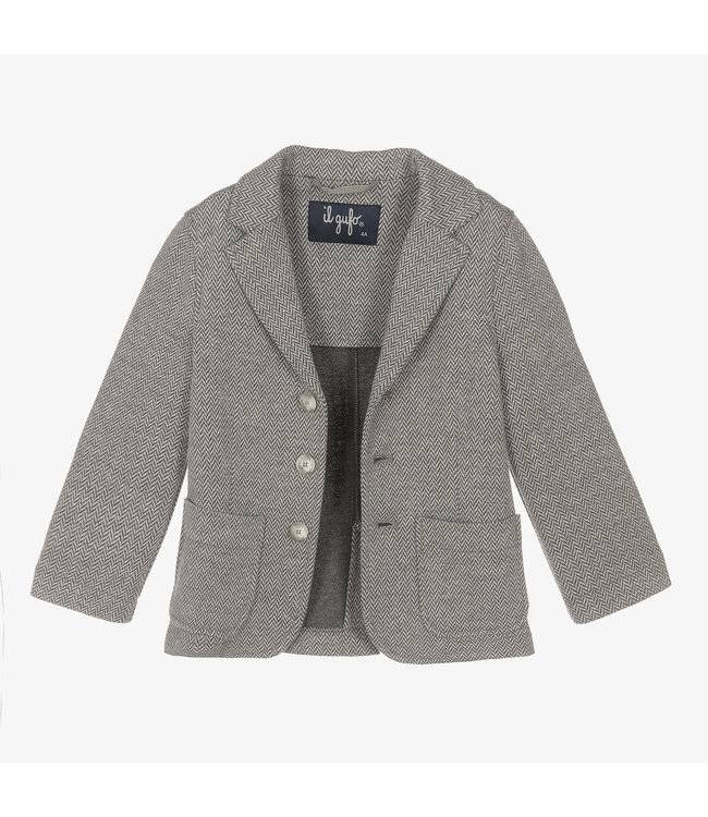 Il Gufo IL GUFO - Boys Grey Herringbone Blazer
