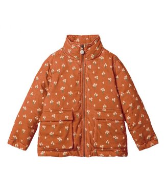 Stella McCartney Stella McCartney - Organic Cotton Floral Corduroy Puffer Jacket Brown