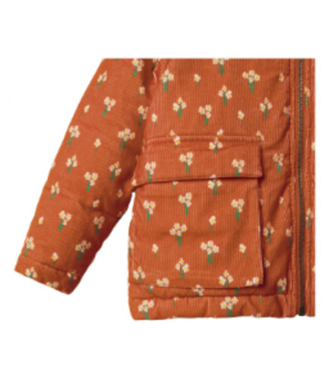 Stella McCartney Stella McCartney - Organic Cotton Floral Corduroy Puffer Jacket Brown