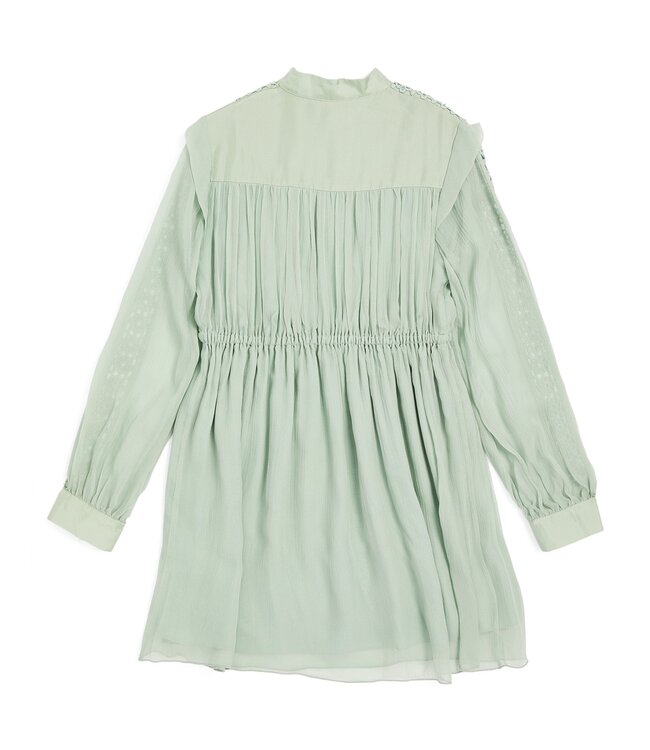 Chloe Chloe - Silk Pleated Button-Up Dress