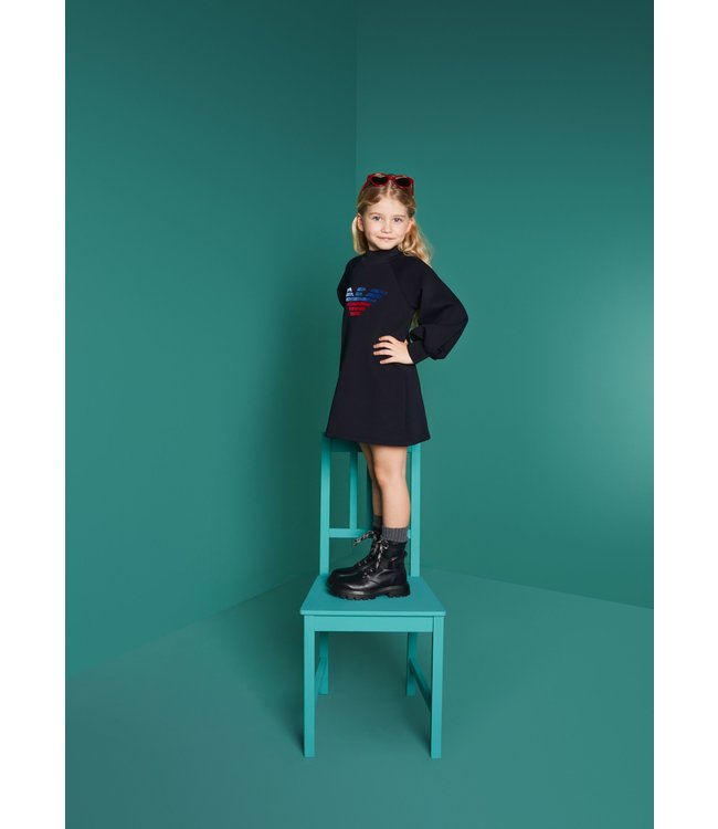 Emporio Armani Emporio Armani - Leather lace-up combat boots with strap