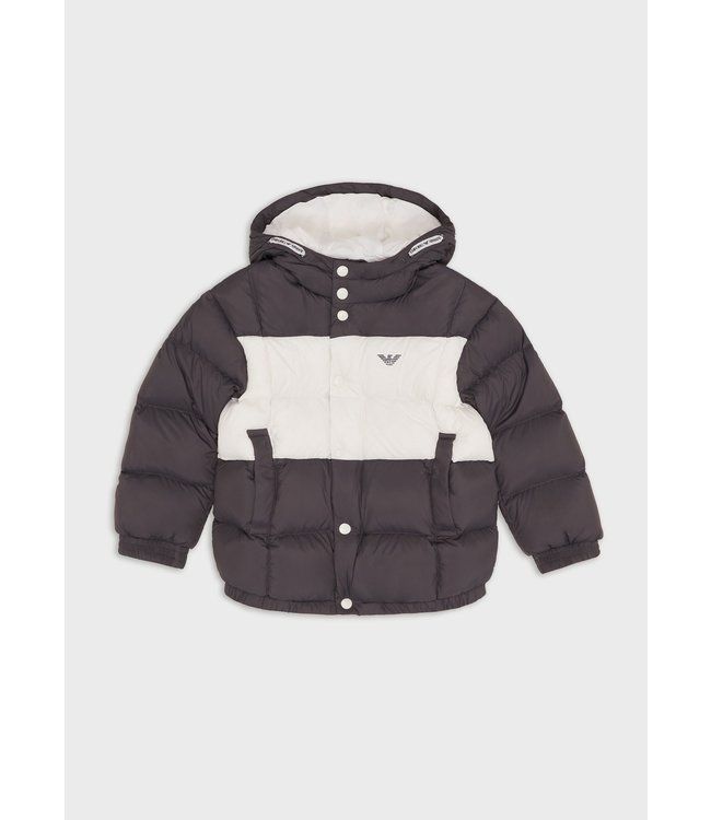 Emporio Armani - Hooded, quilted-nylon puffer jacket with recycled dow ...