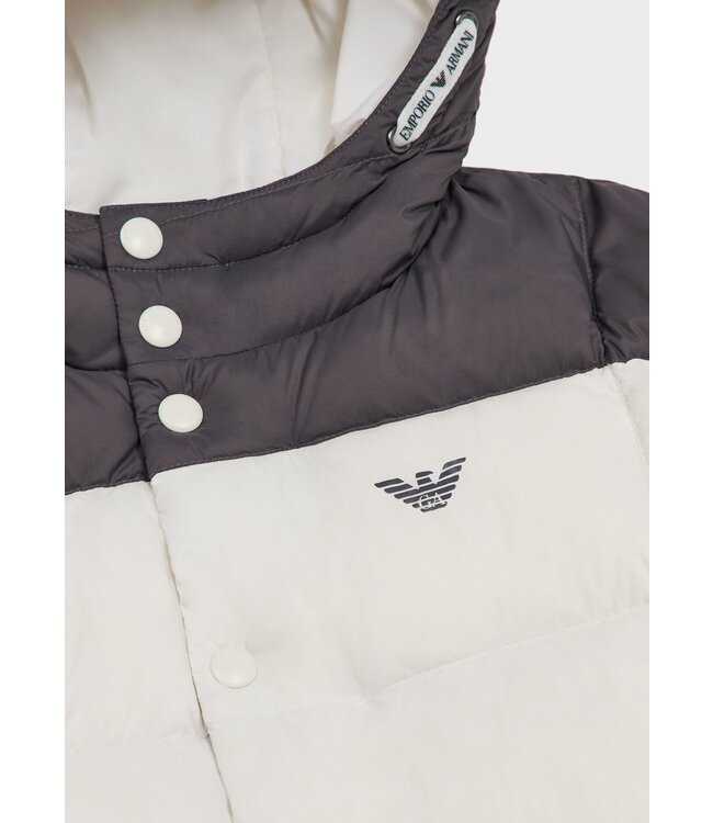 Emporio Armani Emporio Armani - Hooded, quilted-nylon puffer jacket with recycled down