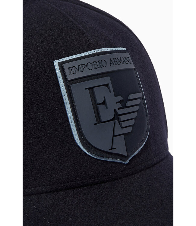 Emporio Armani Emporio Armani - College Eagle Logo Baseball Cap in Textured Fabric