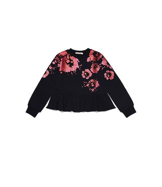Marni Marni - Black sweatshirt with Sunflower print