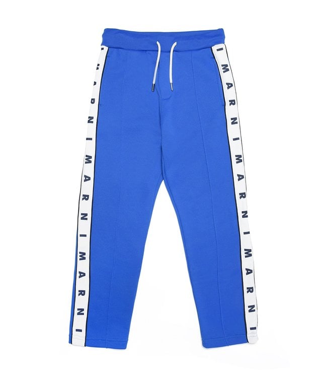 Marni Marni - Blue pants with side logo bands