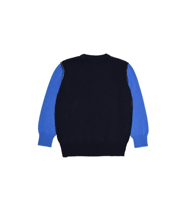 Marni Marni-AMarni - Navy blue wool blend sweater with institutional logoW22 M00539 M00K4 KNITWEAR