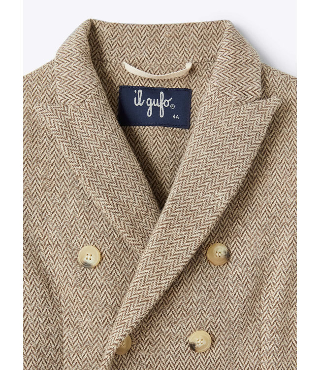 Il Gufo IL GUFO - Herringbone double-breasted blazer