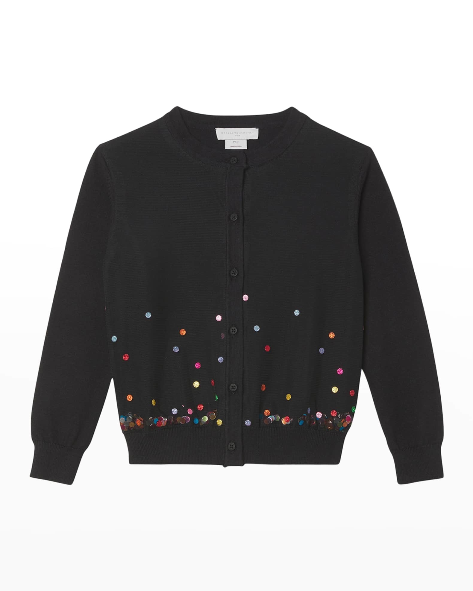 Stella McCartney - Girl's Knit Multicolor Dots Cardigan - igloobaby