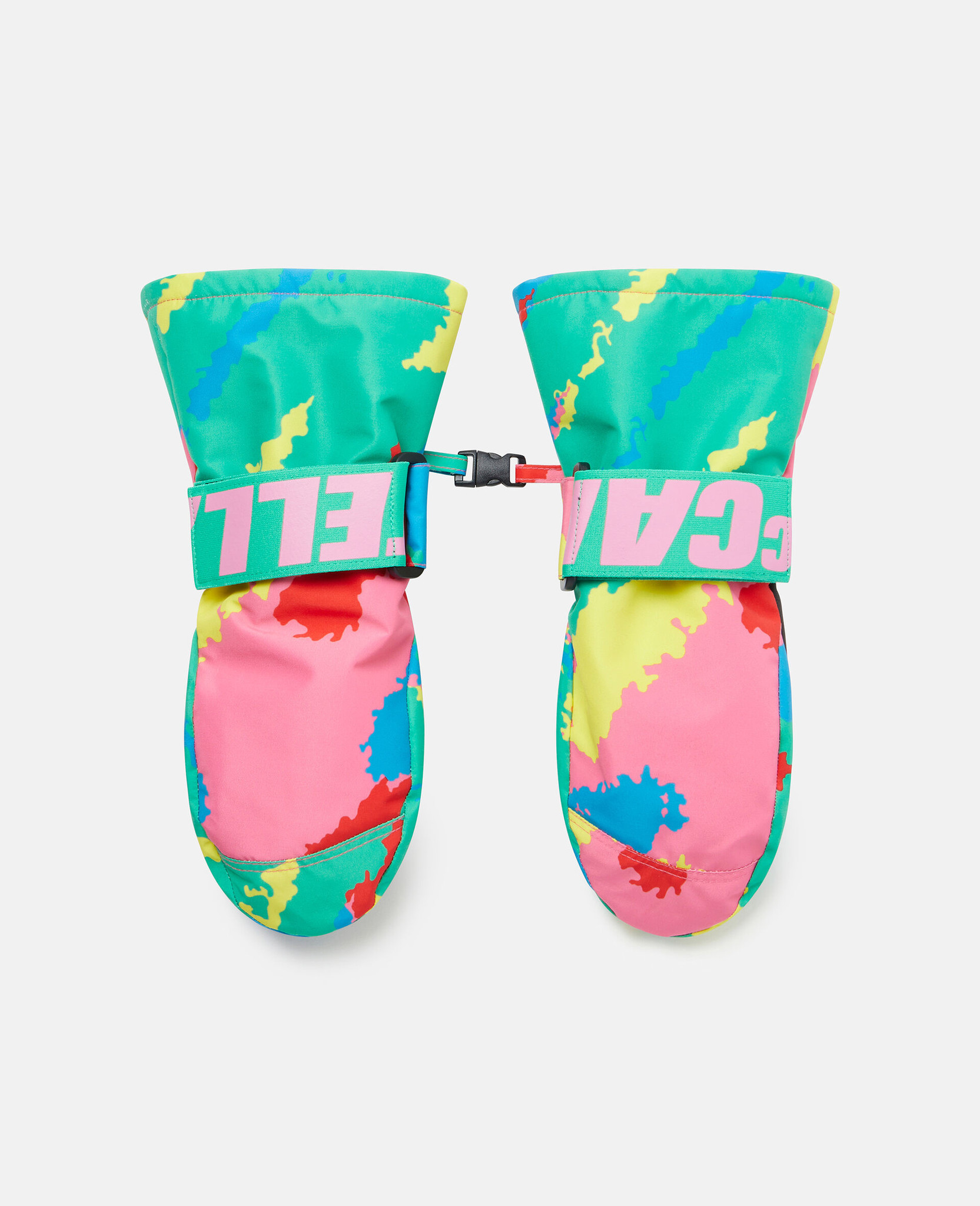 Stella McCartney - Spray Print Logo Snow Mittens - igloobaby