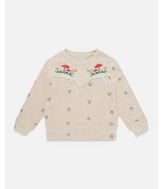 Stella McCartney Stella McCartney - Daisy Embroidered Velour Fleece Sweatshirt