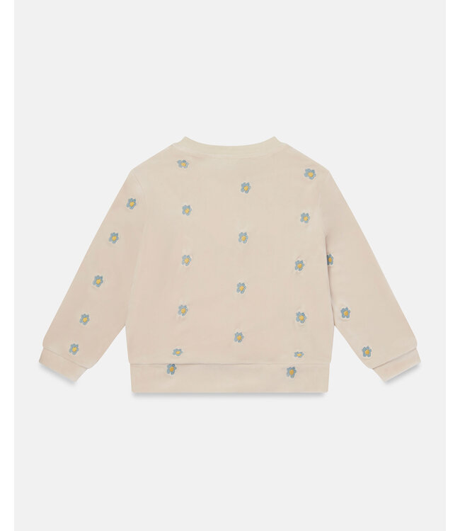 Stella McCartney Stella McCartney - Daisy Embroidered Velour Fleece Sweatshirt