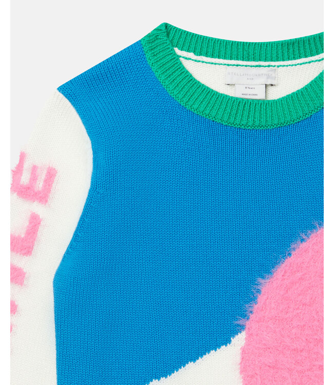 Stella McCartney Stella McCartney - Colourblock Fuzzy Knit Intarsia Jumper