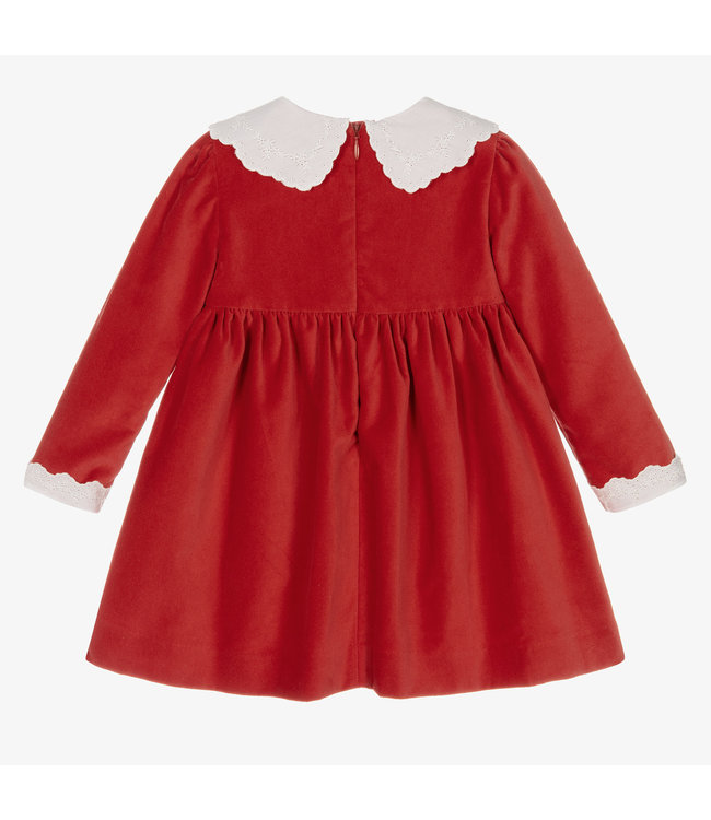 Purete Purete - Girls Red Velvet Dress