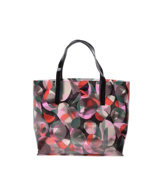 Marni Marni - Black shopping bag with multicolor bubble print