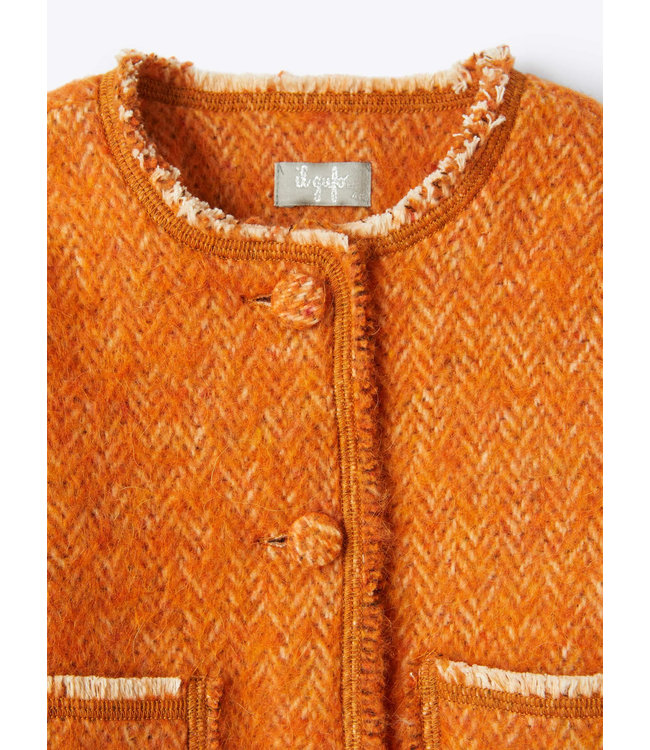 Il Gufo IL GUFO - Boxy jacket in recycled herringbone fabric