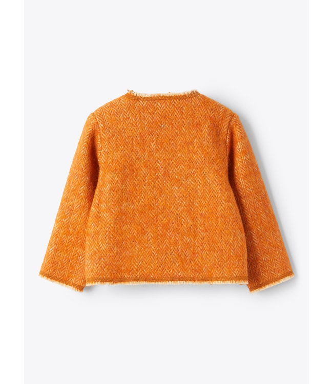 Il Gufo IL GUFO - Boxy jacket in recycled herringbone fabric