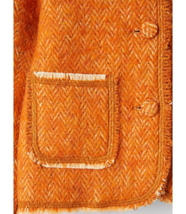 Il Gufo IL GUFO - Boxy jacket in recycled herringbone fabric