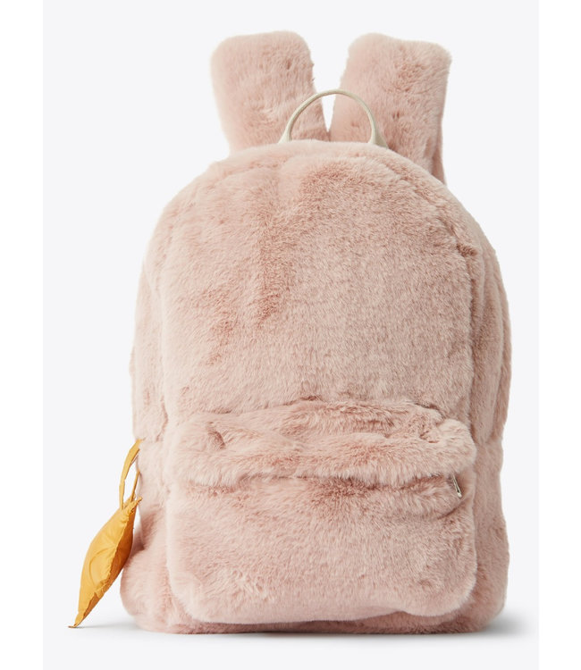 Il Gufo IL GUFO - Powder pink faux fur backpack