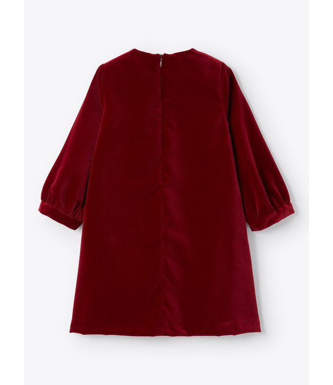 Il Gufo IL GUFO - Star embroidery velvet dress