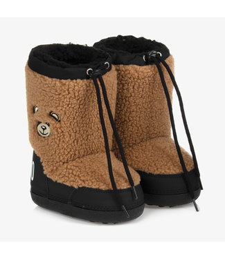 Moschino Moschino - Beige Bear Logo Snow Boots