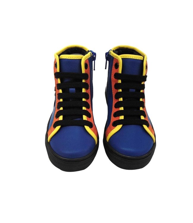 Moschino Moschino - Blue Orange Yellow High Top Sneaker