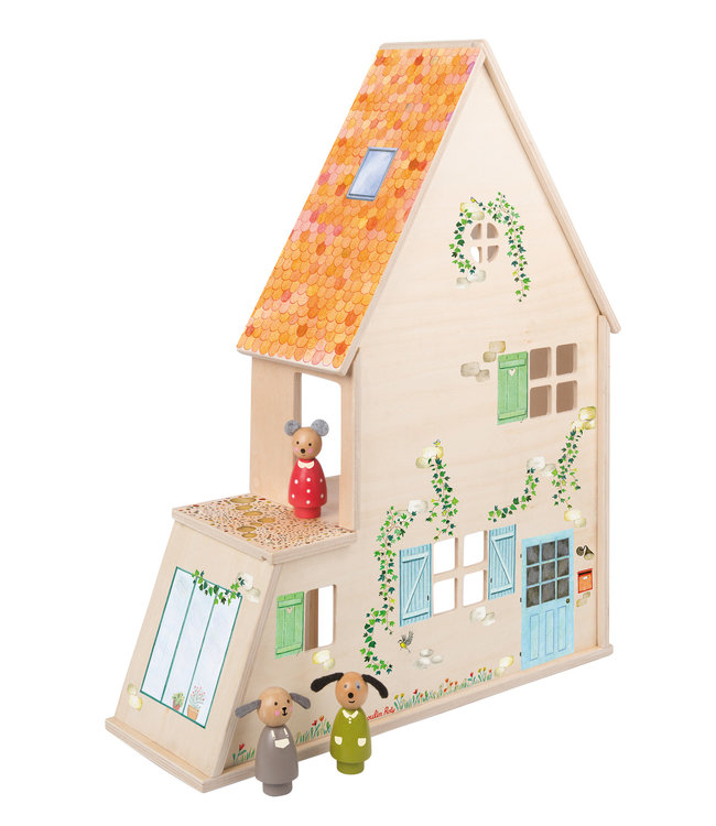 Moulin Roty Moulin Roty - Grande Famille - Play - Doll House With Furniture CHARACTERS SOLD SEPARATELY