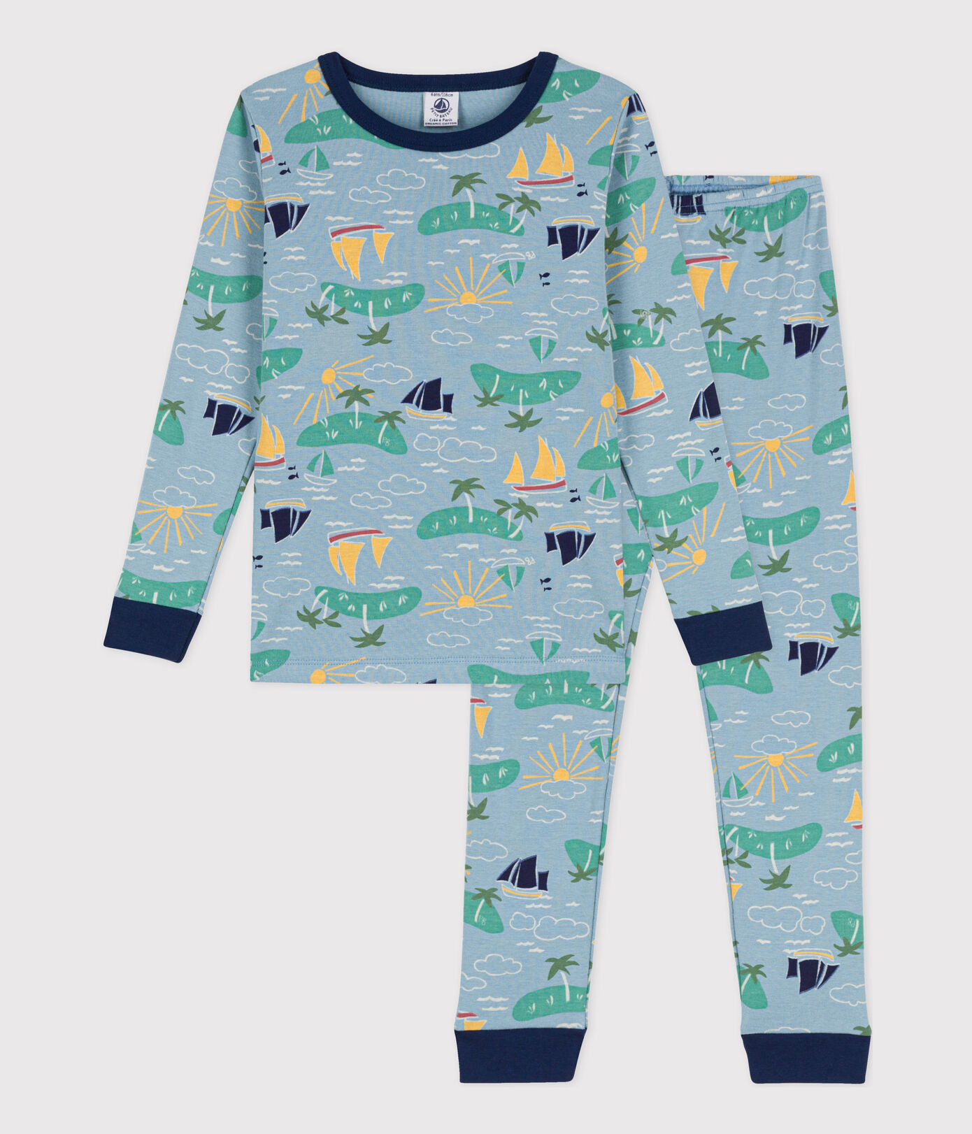 Petit Bateau - CHILDREN'S UNISEX SNUG-FIT EXPLORER COTTON PYJAMAS ...