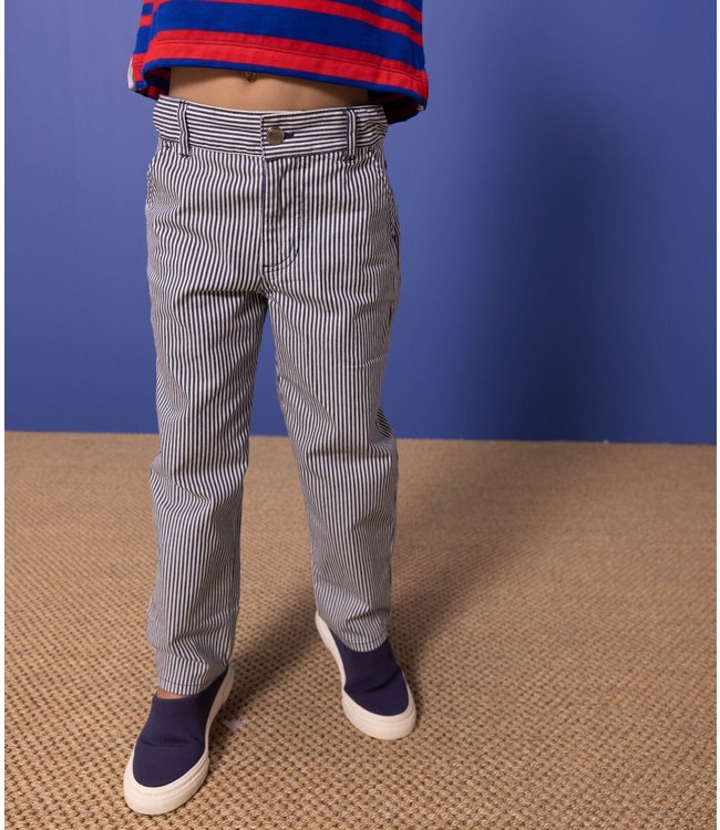 Petit Bateau Petit Bateau - BOYS' STRIPY COTTON TROUSERS