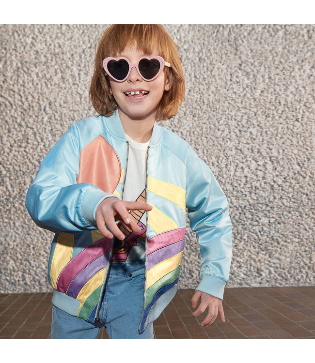 Stella McCartney Stella McCartney - Girls Blue Satin Bomber Jacket