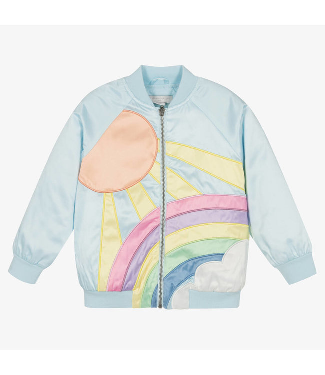 Stella McCartney Stella McCartney - Girls Blue Satin Bomber Jacket