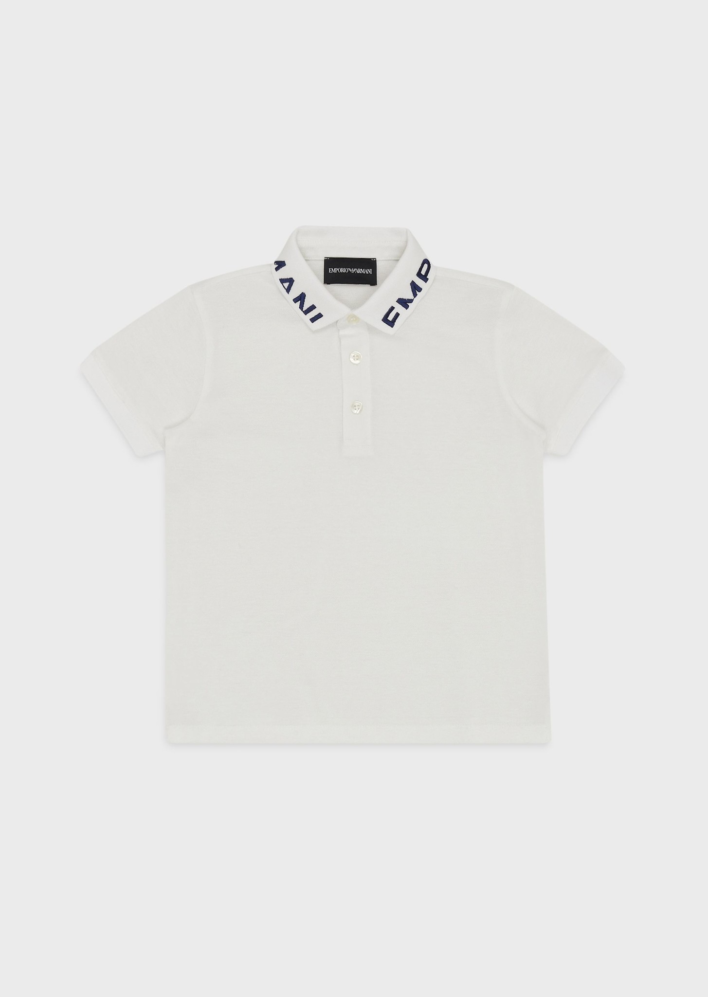 Emporio Armani - Mercerised piqué polo shirt with logo