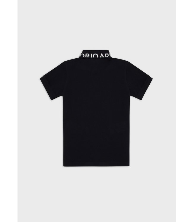 Emporio Armani Emporio Armani - Mercerised piqué polo shirt with logo collar