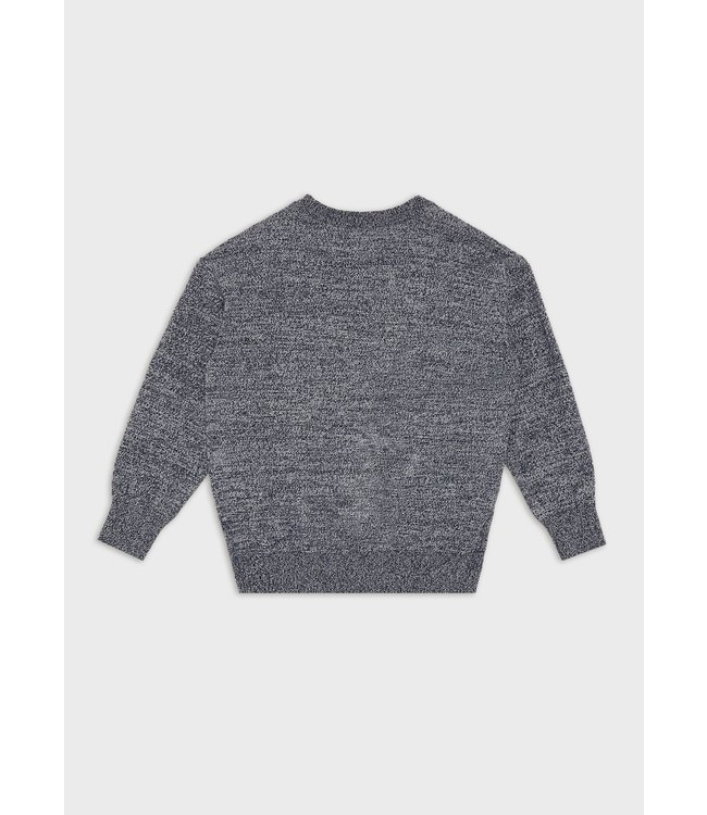 Emporio Armani Emporio Armani - Melange-weave jumper with jacquard logo