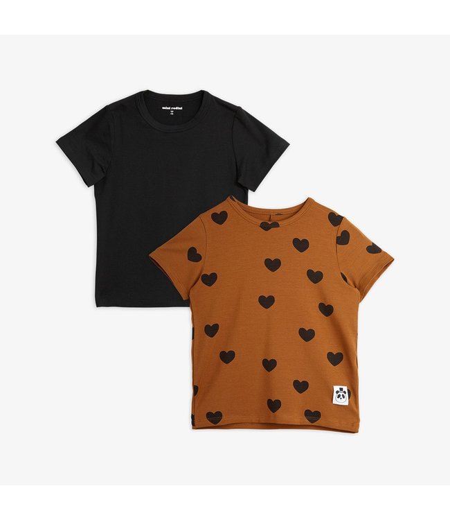 Mini Rodini Mini Rodini - 2-PACK BASIC HEARTS T-SHIRT