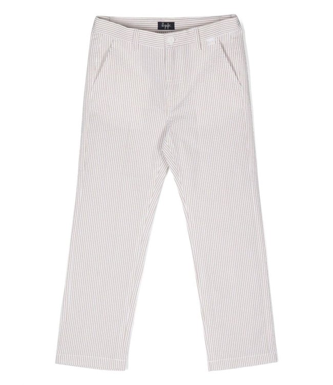 Il Gufo IL GUFO - stripe-print cotton straight trousers