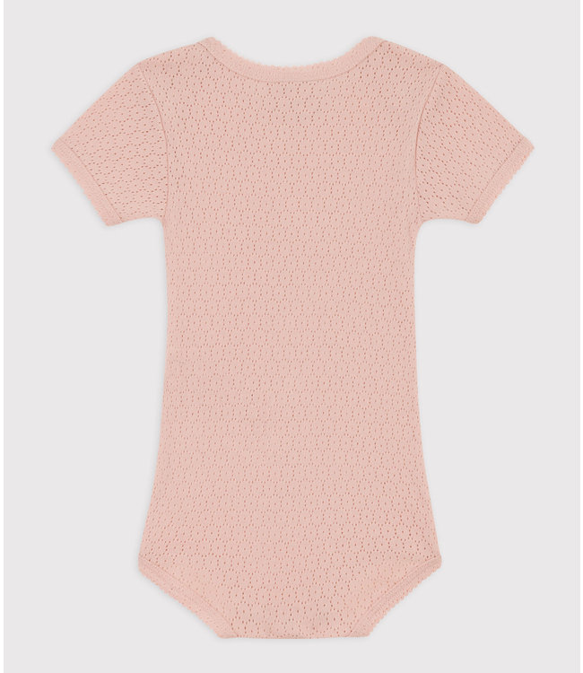 Petit Bateau PETIT BATEAU - Babies' Short-sleeved Openwork Bodysuit