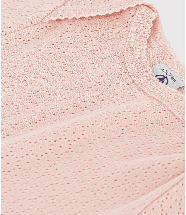 Petit Bateau PETIT BATEAU - Babies' Short-sleeved Openwork Bodysuit