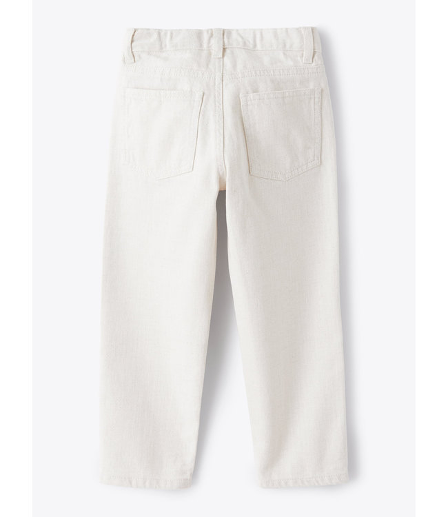 Il Gufo IL GUFO - Trousers in white cotton-and-linen bull denim