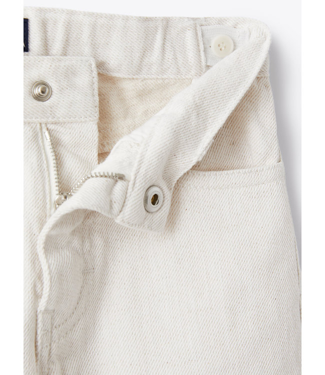 Il Gufo IL GUFO - Trousers in white cotton-and-linen bull denim