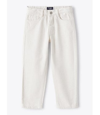 Il Gufo IL GUFO - Trousers in white cotton-and-linen bull denim